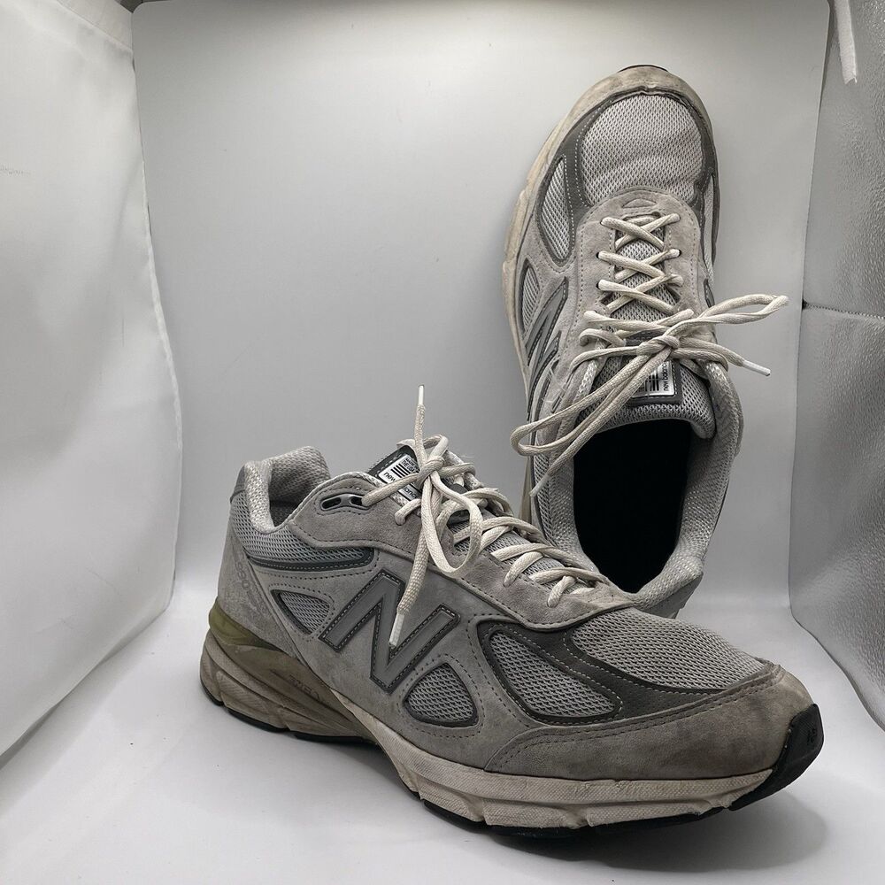New Balance 990V4 Sneakers Men's Size 13 Gray Style Code M990GL4 USA MADE